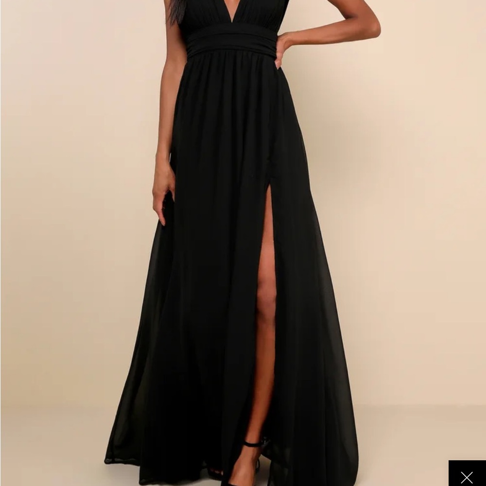 Lulu's Navy Blue Maxi Dress